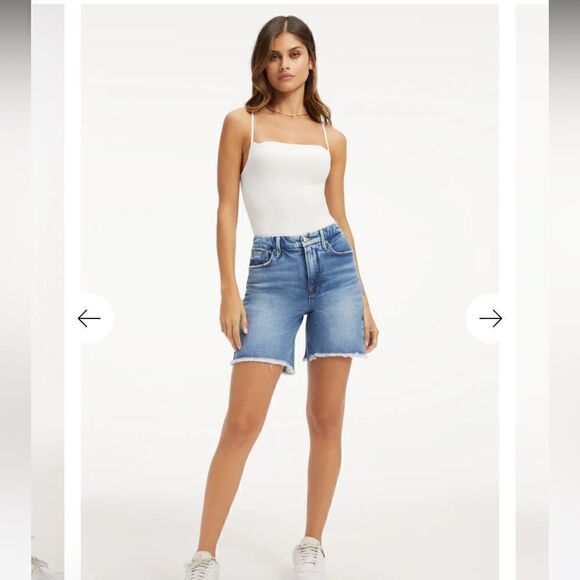 GOOD AMERICAN GOOD ICON SHORT Size 6/28 NWOT - Picture 1 of 15